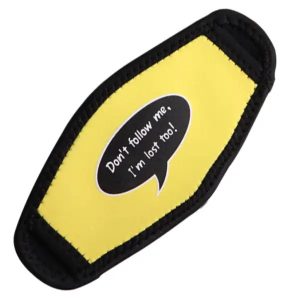 Deep Blue Mask Strap Cover w. Print