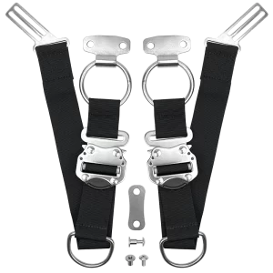 OMS PS shoulder straps Right and Left with Stainless Steel buckles and webbing to waist strap